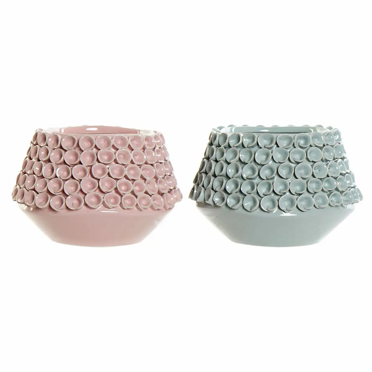 Vase dkd home decor fleur rose turquoise gres 20 x 20 x 13 cm mediterraneen 2 unites _4051. DIAYTAR SENEGAL - L'Art de Vivre le Shopping en Ligne. Découvrez notre plateforme intuitive et trouvez des produits qui vous inspirent et vous enchantent, à chaque clic.