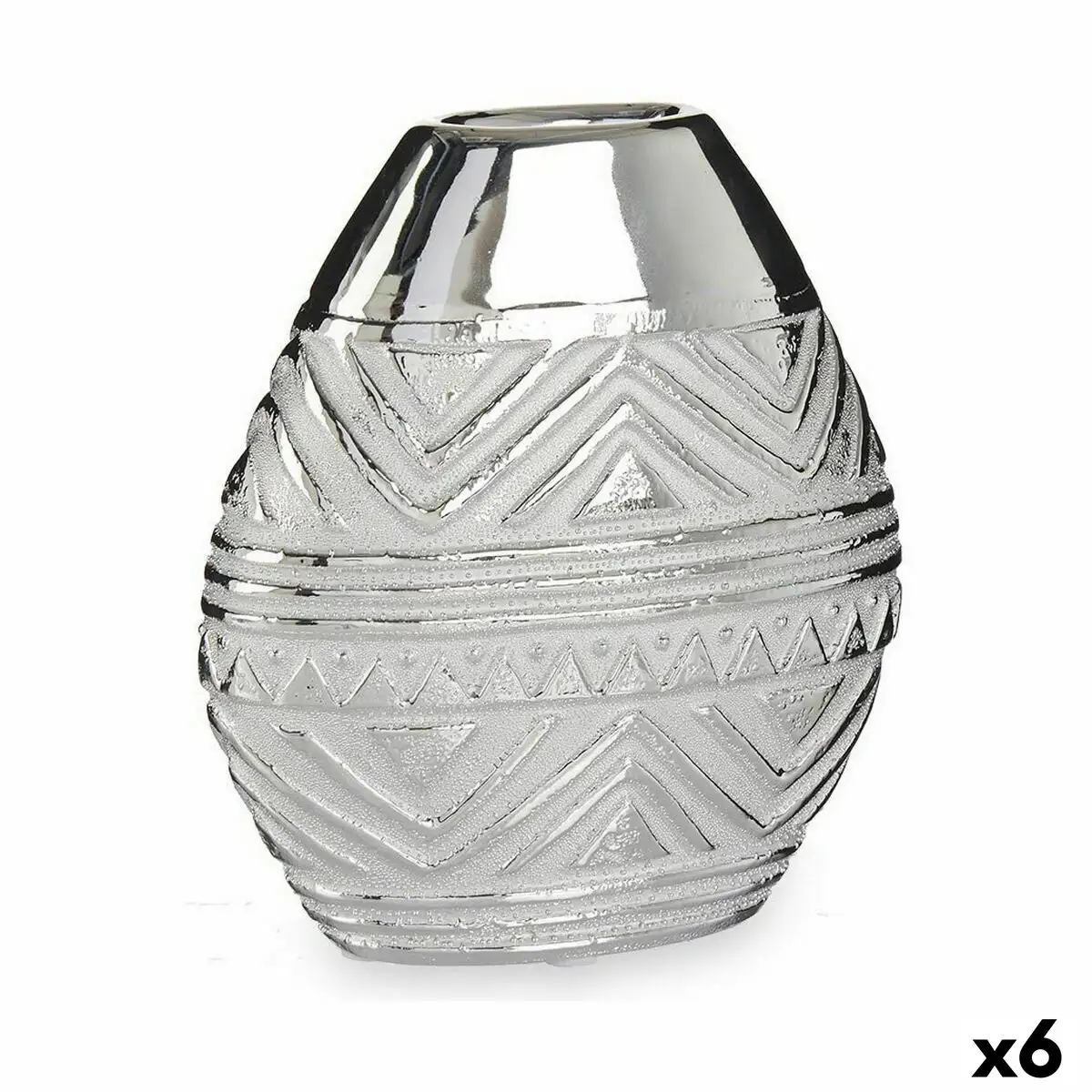 Vase largeur argente ceramique 8 x 19 5 x 17 5 cm 6 unites _2129. Bienvenue chez DIAYTAR SENEGAL - Où Chaque Produit a son Âme. Découvrez notre gamme et choisissez des articles qui résonnent avec votre personnalité et vos valeurs.