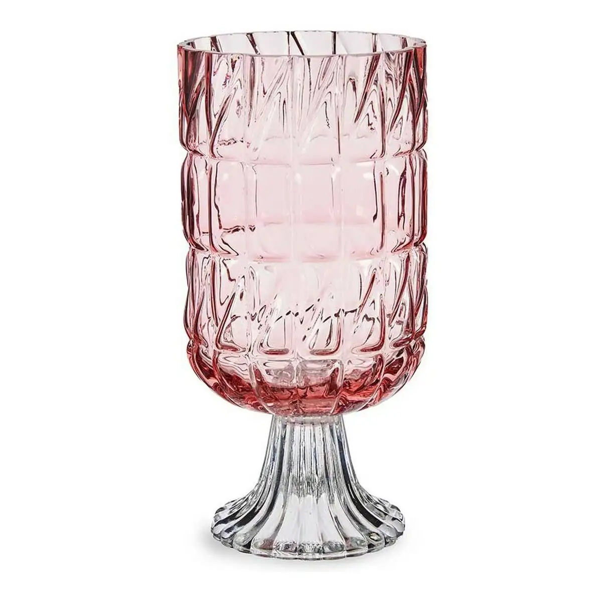 Vase rose verre 13 x 26 5 x 13 cm_4782. DIAYTAR SENEGAL - Votre Passage vers l'Exceptionnel. Explorez notre boutique en ligne, où chaque produit est choisi avec soin pour offrir une expérience de shopping inoubliable.