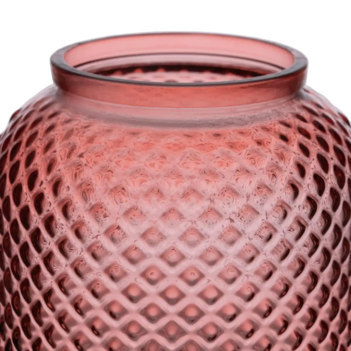 Vase rose verre recycle 19 x 19 x 19 cm_1590. DIAYTAR SENEGAL - Votre Destination Shopping Exquise. Explorez notre boutique en ligne et découvrez des trésors qui ajoutent une touche de sophistication à votre style et à votre espace.
