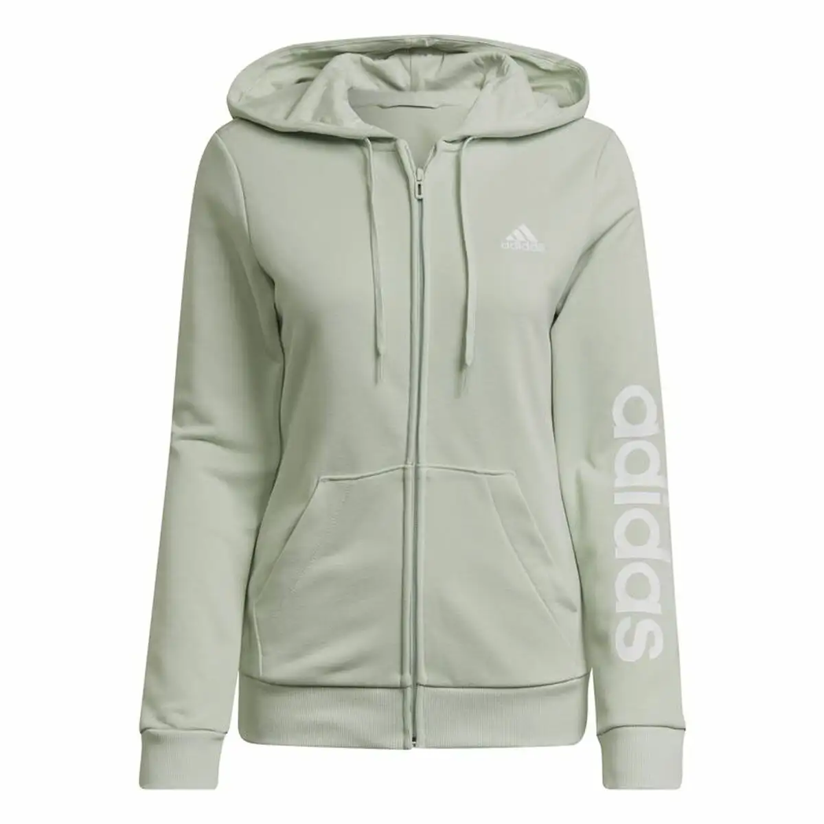 Veste de sport pour femme adidas essentials logo vert clair_9356. DIAYTAR SENEGAL - Votre Destination Shopping Incontournable. Parcourez nos rayons virtuels et trouvez des articles qui répondent à tous vos besoins, du quotidien à l'exceptionnel.