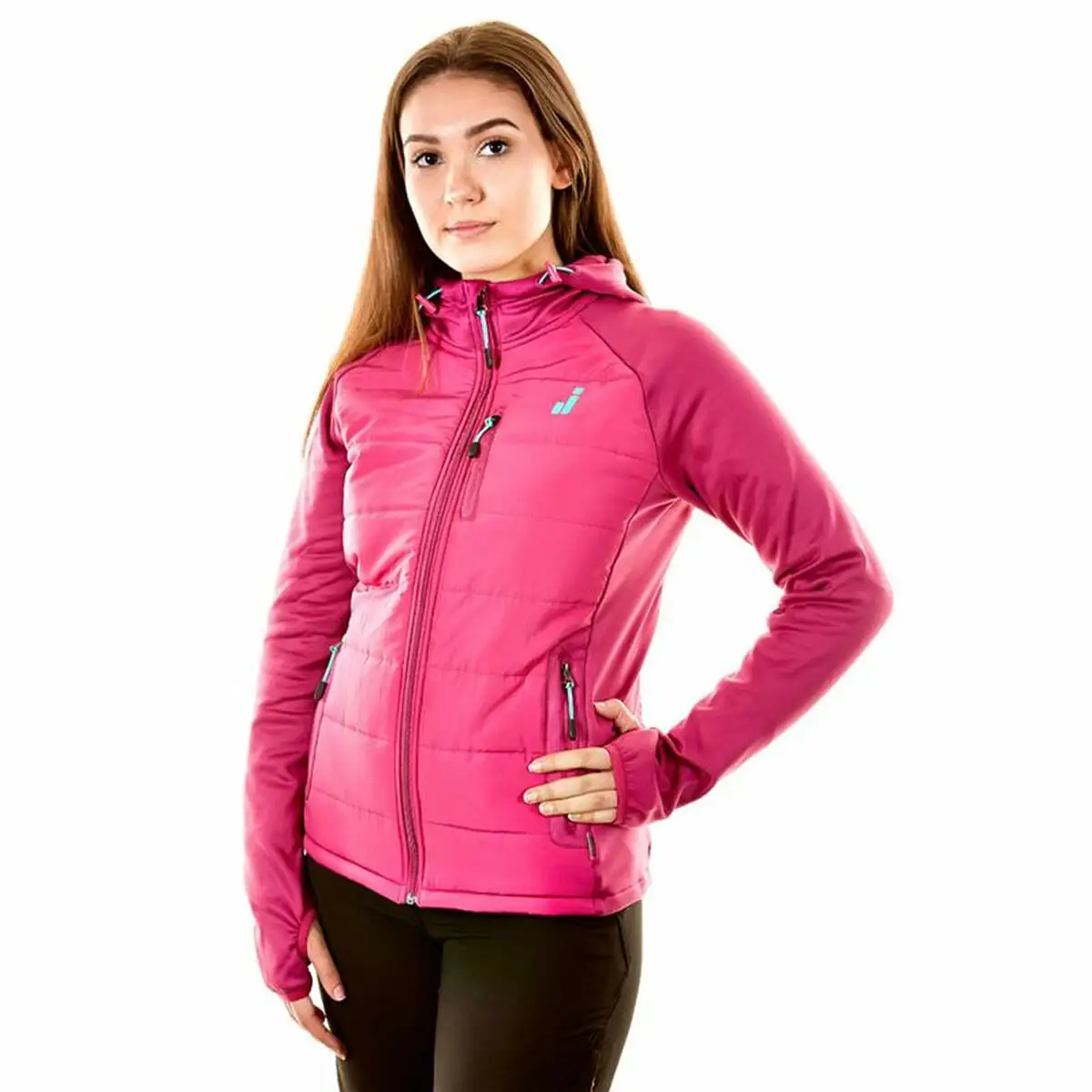 Veste de sport pour femme joluvi hybrid fuchsia_5309. DIAYTAR SENEGAL - Où le Shopping Devient une Aventure Culturelle. Plongez dans notre univers de produits qui célèbrent l'héritage et l'artisanat du Sénégal.