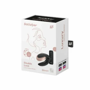 Vibration de stimulation double love satisfyer noir_6473. DIAYTAR SENEGAL - Votre Destination Shopping Authentique. Explorez notre boutique en ligne et découvrez des trésors qui reflètent l'âme du Sénégal, pour une expérience shopping unique.