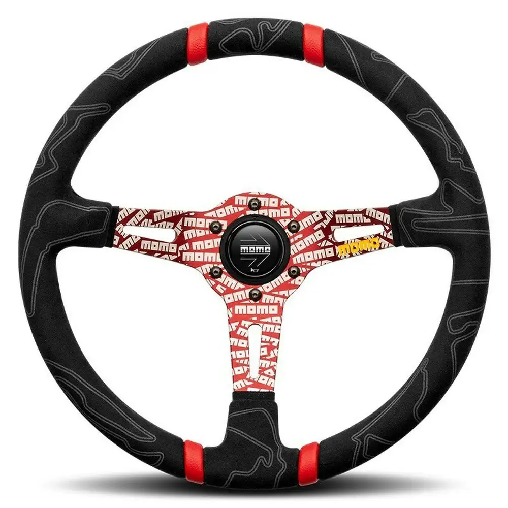 Volant racing momo ultra noir rouge o 35 cm_1694. DIAYTAR SENEGAL - Où la Mode et le Confort se Rencontrent. Plongez dans notre univers de produits et trouvez des articles qui vous habillent avec style et aisance.