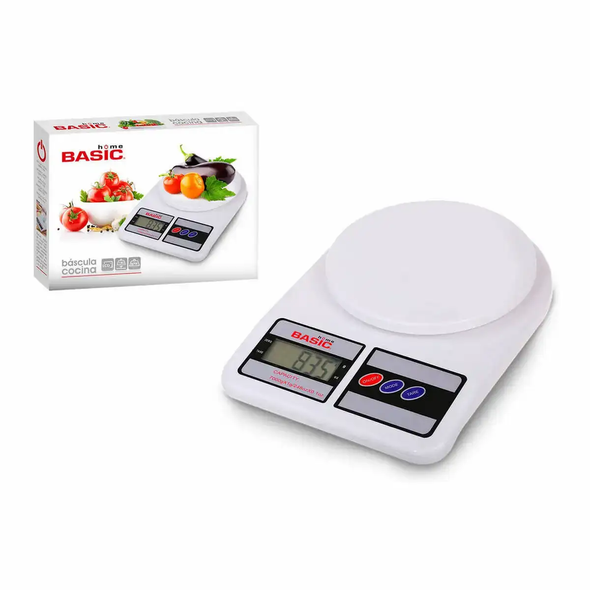 Balance de cuisine basic home digital lcd 7 kg blanc 23 x 16 x 3 6 cm_9578. Bienvenue sur DIAYTAR SENEGAL - Où Chaque Article a son Histoire. Découvrez notre sélection méticuleuse de produits qui racontent l'authenticité et la beauté du Sénégal.