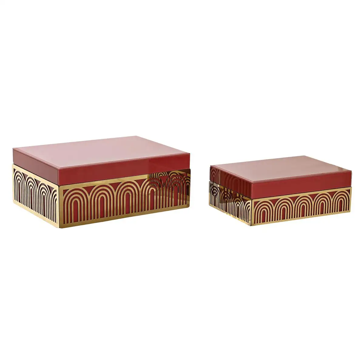 Boi te a bijoux dkd home decor me tal cristal rouge dore bois mdf 25 x 18 x 10 cm 2 unite s_2505. DIAYTAR SENEGAL - L'Art du Shopping Sublime. Naviguez à travers notre catalogue et choisissez parmi des produits qui ajoutent une touche raffinée à votre vie quotidienne.