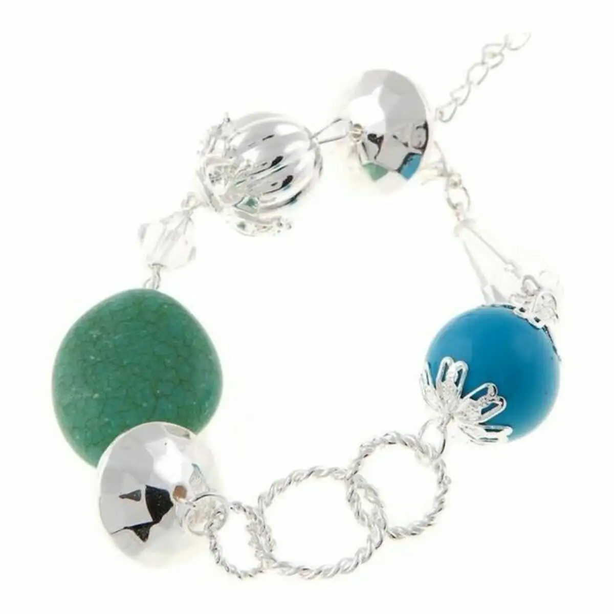 Bracelet femme cristian lay 436210 23 cm bleu vert acier argent 23 cm_5961. DIAYTAR SENEGAL - Votre Portail Vers l'Exclusivité. Explorez notre boutique en ligne pour découvrir des produits uniques et raffinés, conçus pour ceux qui recherchent l'excellence.