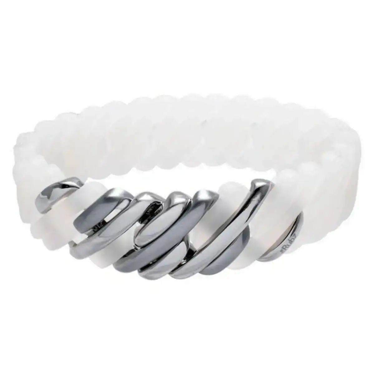 Bracelet therubz 100156 acier inoxydable silicone blanc acier argente silicone 20 mm_8624. Bienvenue sur DIAYTAR SENEGAL - Où l'Élégance Rencontrer la Tradition. Explorez notre gamme variée et trouvez des articles qui marient le chic moderne au charme ancestral.