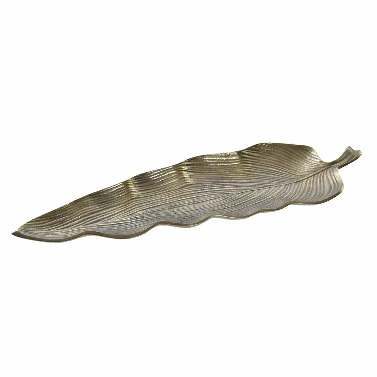 Centre de table dkd home decor aluminium dore feuille d une plante 76 x 25 x 5 cm_9524. DIAYTAR SENEGAL - Votre Passage vers l'Élégance Abordable. Explorez notre collection où chaque produit est choisi pour sa qualité et son accessibilité, incarnant ainsi l'essence du Sénégal.