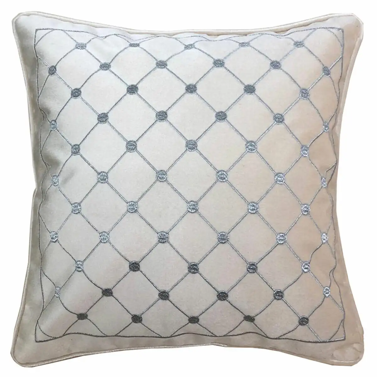 Coussin dkd home decor 8424001850327 gris 45 x 10 x 45 cm losange blanc_9321. Entrez dans l'Univers de DIAYTAR SENEGAL - Où l'Innovation Rencontre la Tradition. Explorez notre sélection de produits modernes et traditionnels qui incarnent l'esprit dynamique du Sénégal.