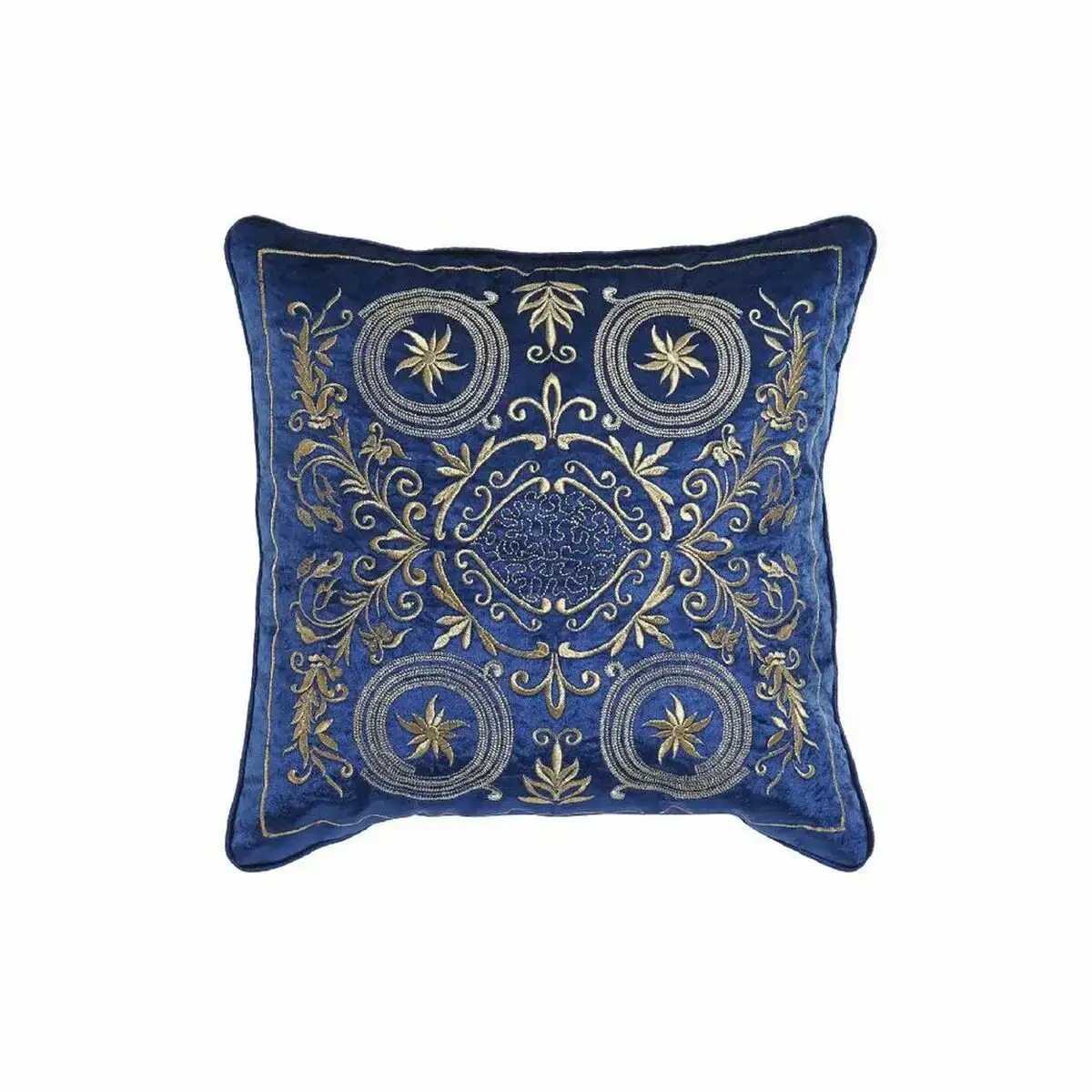 Coussin dkd home decor 8424001850341 bleu dore 45 x 10 x 45 cm_4090. DIAYTAR SENEGAL - Là où les Possibilités sont Infinies. Parcourez nos catégories et laissez-vous séduire par des produits qui enrichiront votre quotidien, du pratique à l'esthétique.
