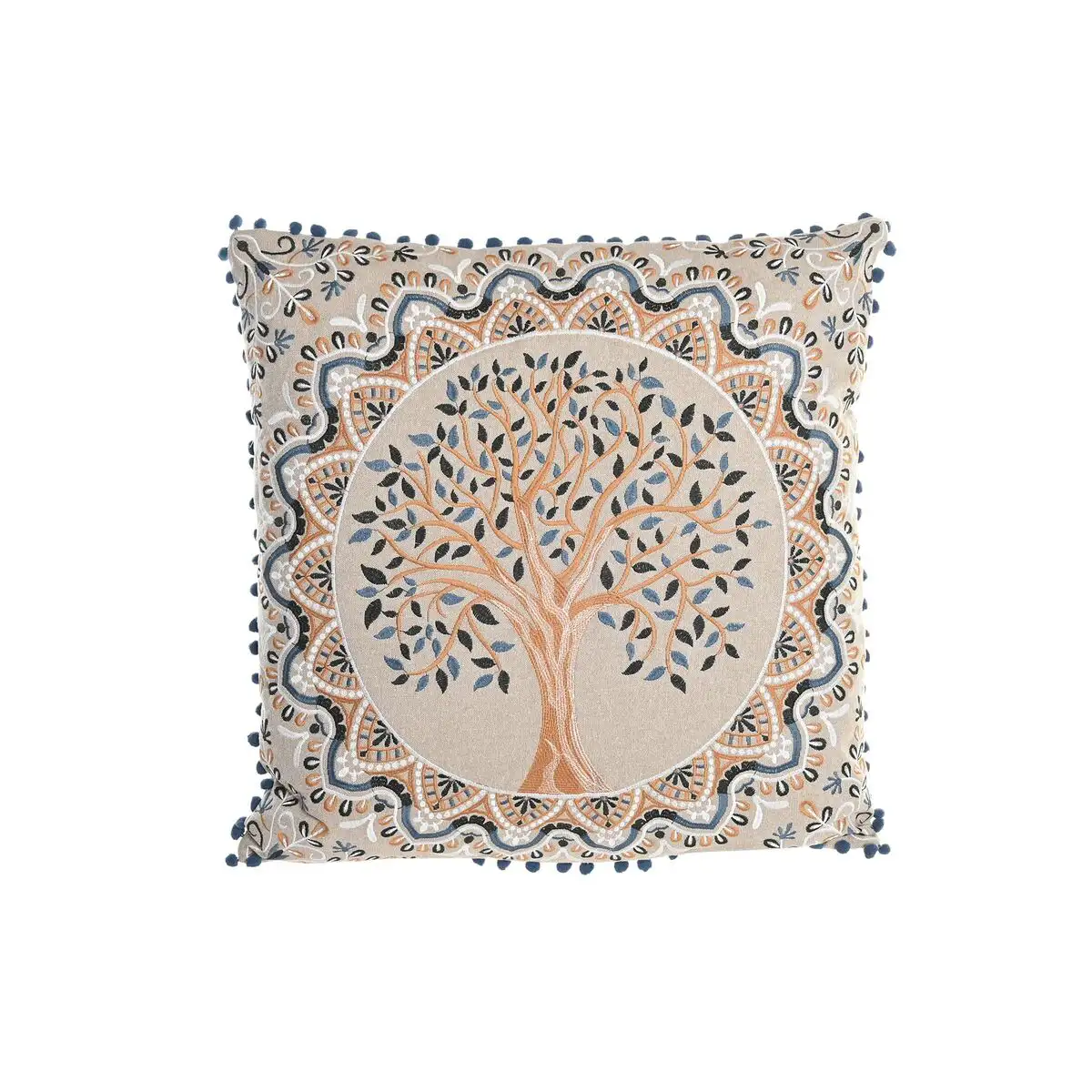 Coussin dkd home decor arbre bleu jaune marron clair 60 x 20 x 60 cm_2660. DIAYTAR SENEGAL - Là où Chaque Produit Évoque une Émotion. Parcourez notre catalogue et choisissez des articles qui vous touchent et qui enrichissent votre expérience.