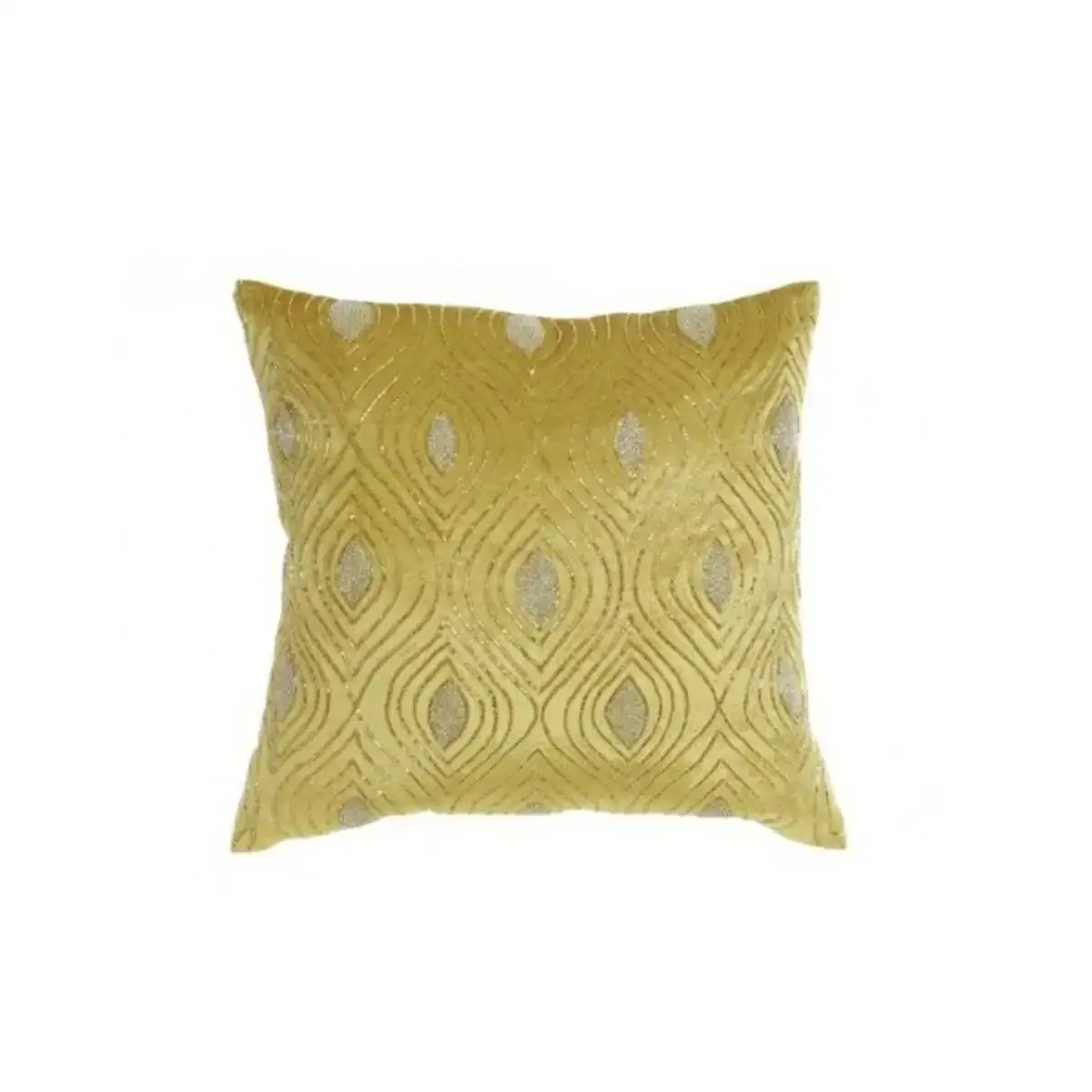 Coussin dkd home decor jaune 45 x 45 cm_4696. DIAYTAR SENEGAL - Votre Passage vers le Chic et l'Élégance. Naviguez à travers notre boutique en ligne pour trouver des produits qui ajoutent une touche sophistiquée à votre style.
