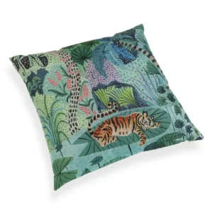 Coussin versa tigre polyester 45 x 45 cm_1794. DIAYTAR SENEGAL - Votre Passage vers le Raffinement. Plongez dans notre univers de produits exquis et choisissez des articles qui ajoutent une touche de sophistication à votre vie.