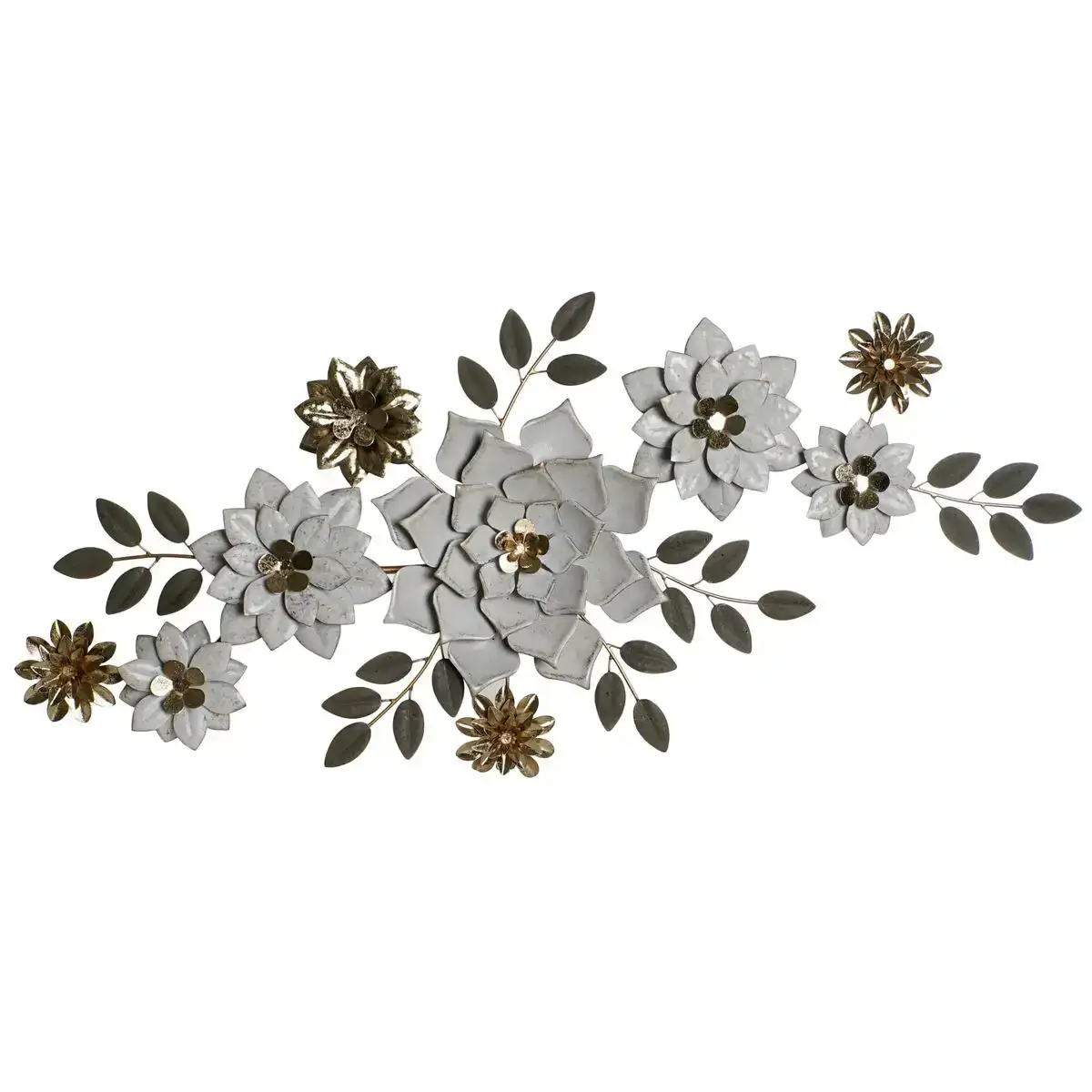 De coration murale dkd home decor 106 7 x 5 x 46 4 cm gris dore blanc fleurs shabby chic_5651. DIAYTAR SENEGAL - L'Art de Vivre le Shopping Éthique. Parcourez notre gamme et choisissez des produits qui reflètent notre engagement envers des pratiques durables.