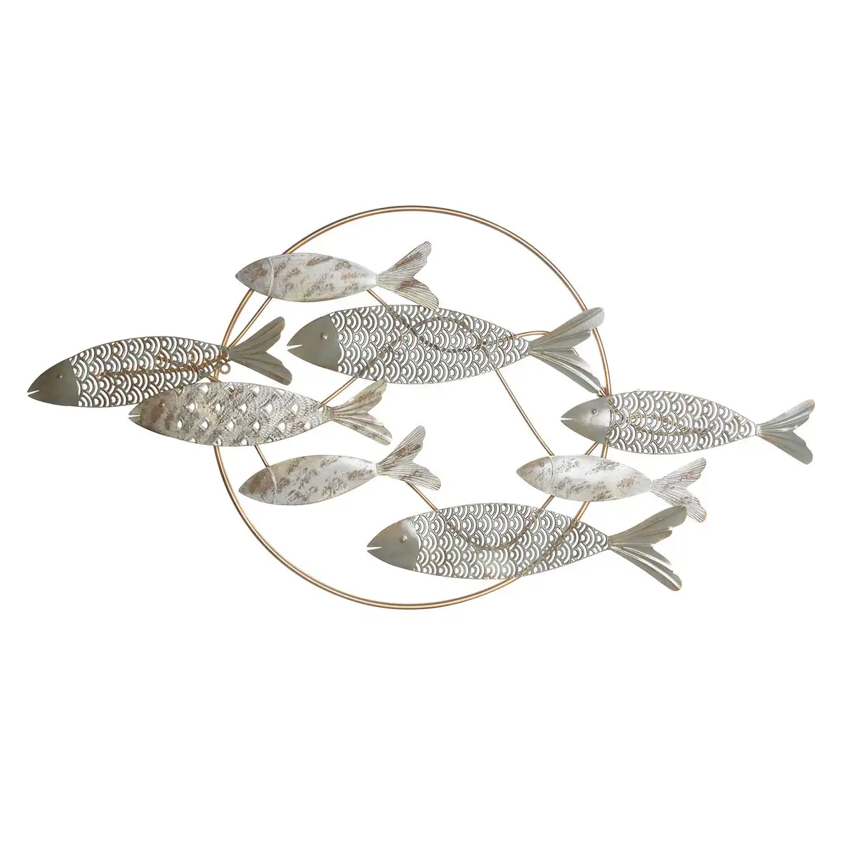 De coration murale dkd home decor poisson me tal dore 130 x 6 x 68 cm_2676. DIAYTAR SENEGAL - Où Choisir est un Plaisir. Explorez notre boutique en ligne et choisissez parmi des produits de qualité qui satisferont vos besoins et vos goûts.