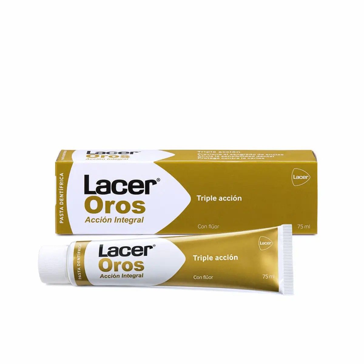 Dentifrice triple action lacer oro 75 ml_4698. DIAYTAR SENEGAL - Votre Boutique en Ligne, Votre Histoire. Explorez notre sélection et découvrez des produits qui reflètent votre parcours et vos aspirations, un achat à la fois.