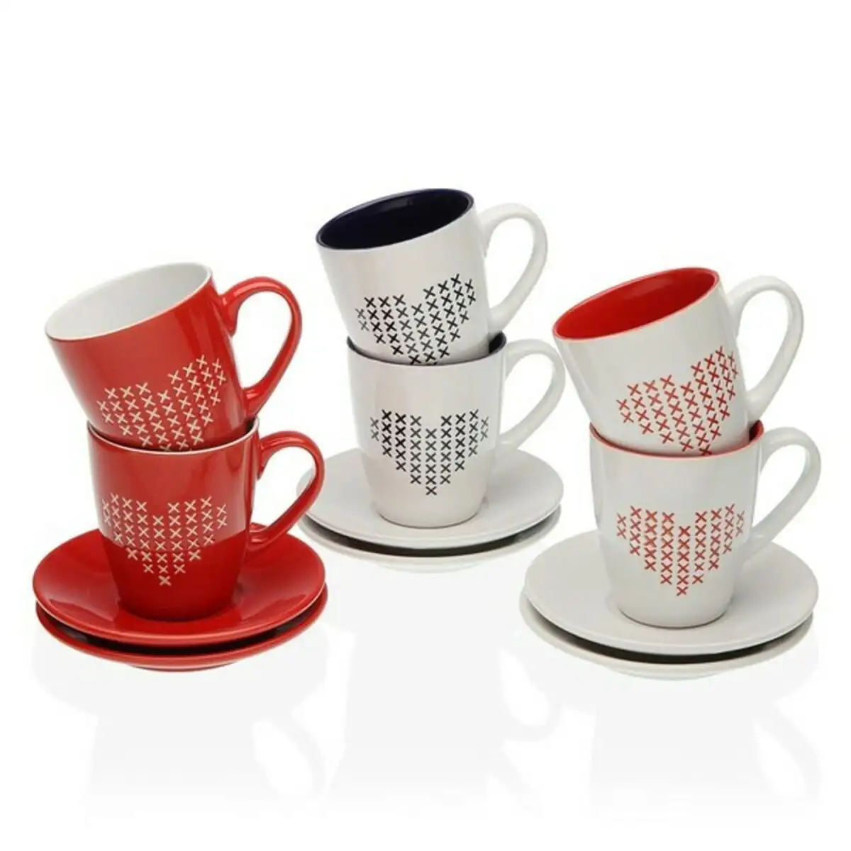 Ensemble de tasses avec soucoupes versa jada tea stoneware 6 pie ces 4 9 x 7 4 x 8 5 cm 6 pcs_7573. DIAYTAR SENEGAL - Où la Tradition s'Harmonise avec le Moderne. Parcourez notre gamme diversifiée et choisissez des produits qui révèlent l'âme du Sénégal.