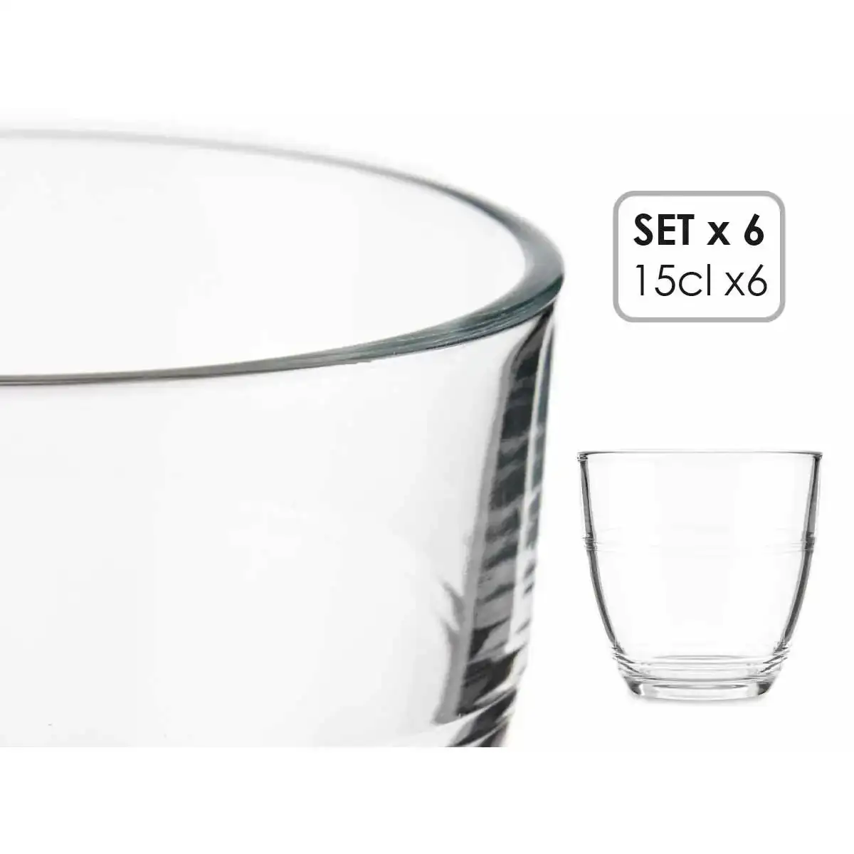 Ensemble de verres 150 ml_3350. Bienvenue chez DIAYTAR SENEGAL - Où le Shopping Devient une Aventure. Découvrez notre collection diversifiée et explorez des produits qui reflètent la diversité du Sénégal.