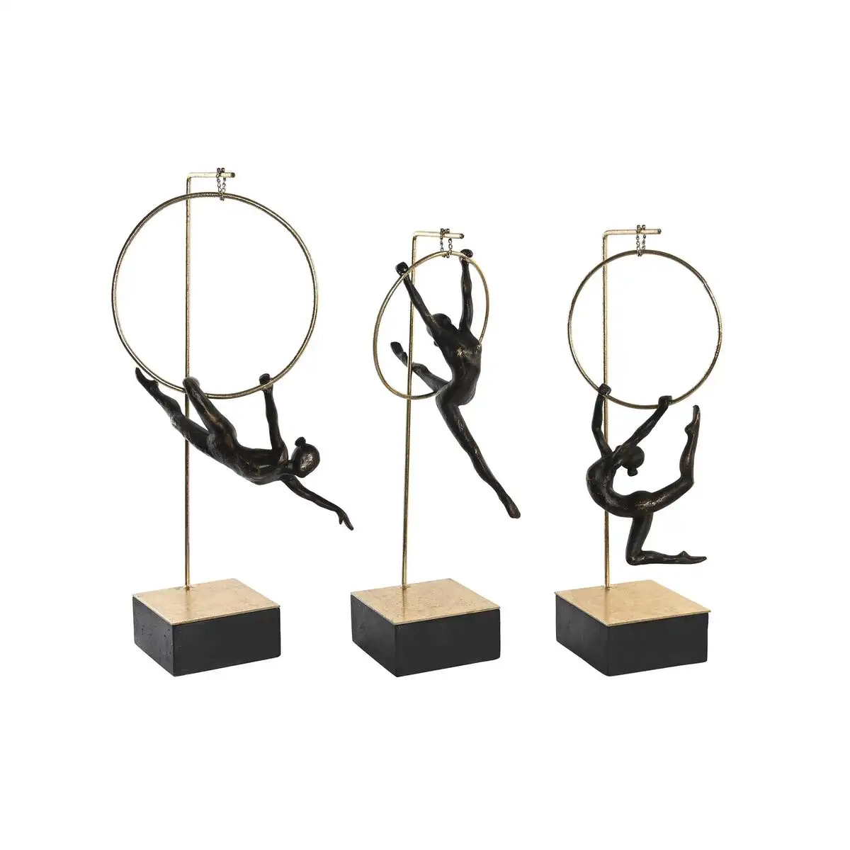 Figurine de corative dkd home decor 25 x 26 x 56 cm gymnaste noir dore 3 unite s_4923. DIAYTAR SENEGAL - Où l'Élégance se Mêle à l'Authenticité. Naviguez à travers notre boutique en ligne et choisissez des produits qui incarnent le style et la tradition du Sénégal.
