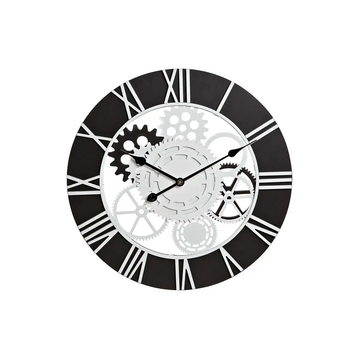 Horloge murale dkd home decor bois noir blanc fer gears 60 x 4 x 60 cm_4966. DIAYTAR SENEGAL - Votre Source de Découvertes Shopping. Naviguez à travers nos catégories et découvrez des articles qui vous surprendront et vous séduiront.