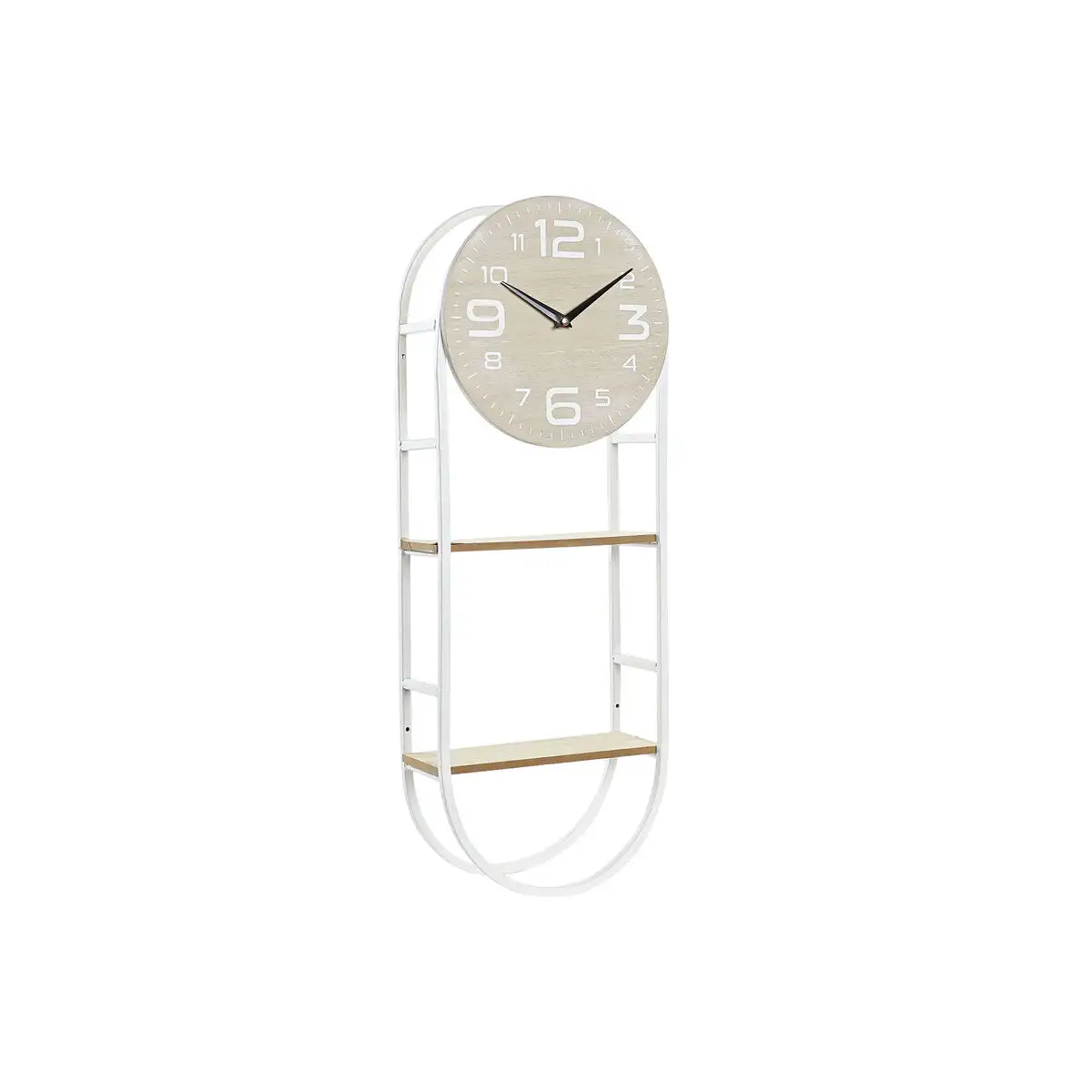 Horloge murale dkd home decor me tal naturel mdf blanc 25 5 x 11 5 x 71 cm_8363. DIAYTAR SENEGAL - Votre Passage vers l'Élégance Abordable. Explorez notre collection où chaque produit est choisi pour sa qualité et son accessibilité, incarnant ainsi l'essence du Sénégal.