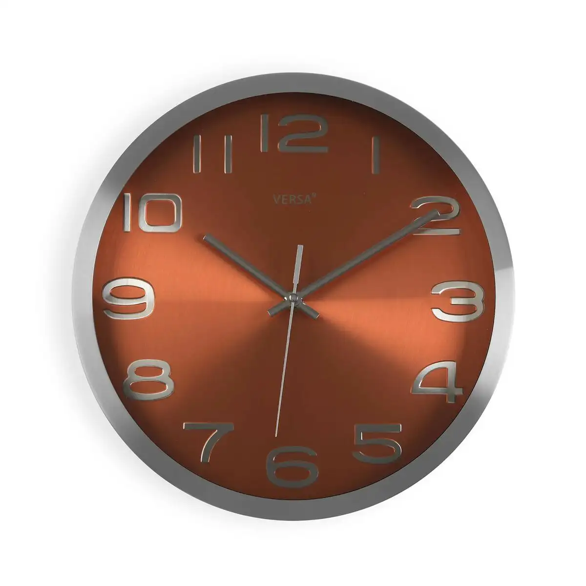 Horloge murale versa orange aluminium 4 x 30 x 30 cm_2134. DIAYTAR SENEGAL - L'Art de Vivre le Shopping Éthique. Parcourez notre gamme et choisissez des produits qui reflètent notre engagement envers des pratiques durables.
