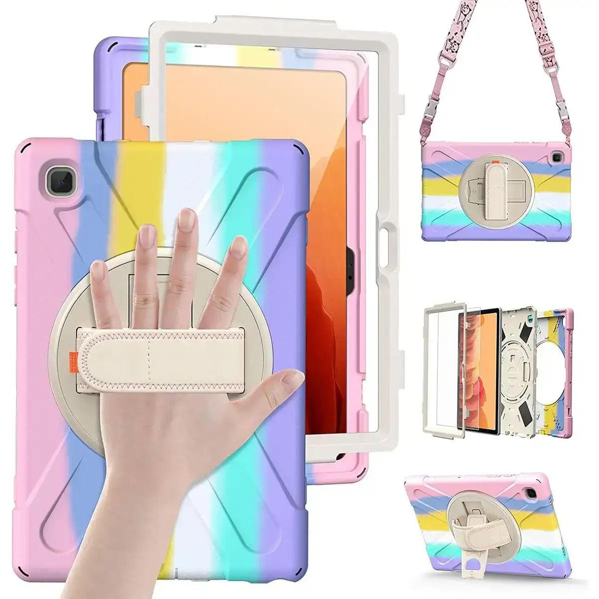 Housse pour tablette 10 4 rainbow samsung galaxy tab a7 t500 505 reconditionne a_8885. Bienvenue chez DIAYTAR SENEGAL - Où Chaque Objet a son Histoire. Découvrez notre sélection méticuleuse et choisissez des articles qui racontent l'âme du Sénégal.