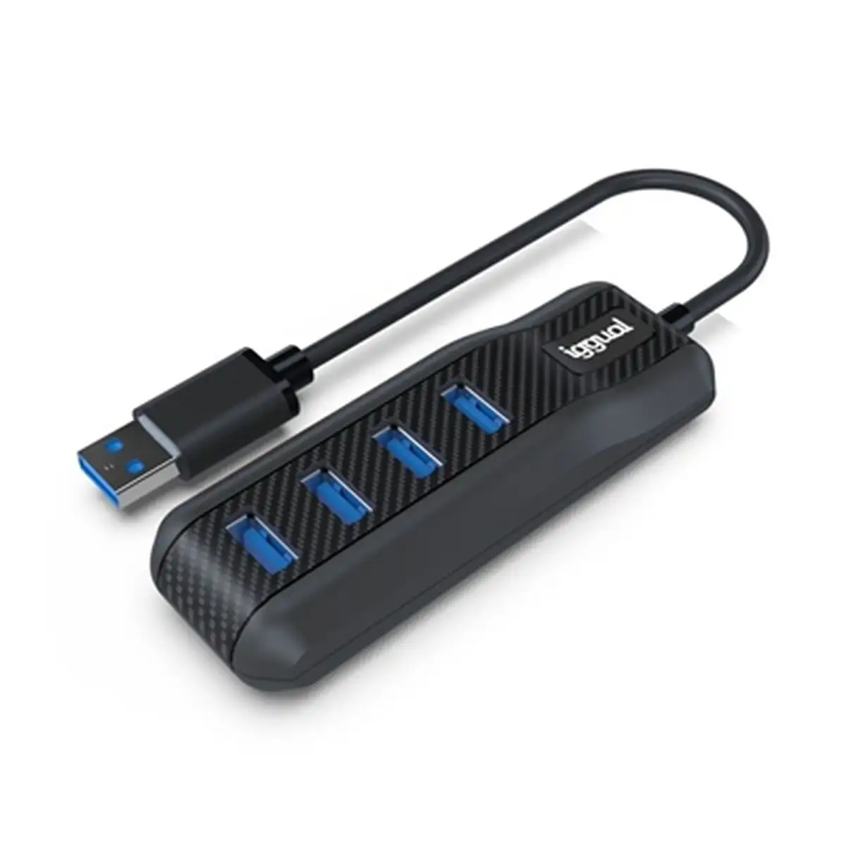 Hub usb 4 ports iggual carbon_3629. DIAYTAR SENEGAL - Votre Destination Shopping Exquise. Explorez notre boutique en ligne et découvrez des trésors qui ajoutent une touche de sophistication à votre style et à votre espace.