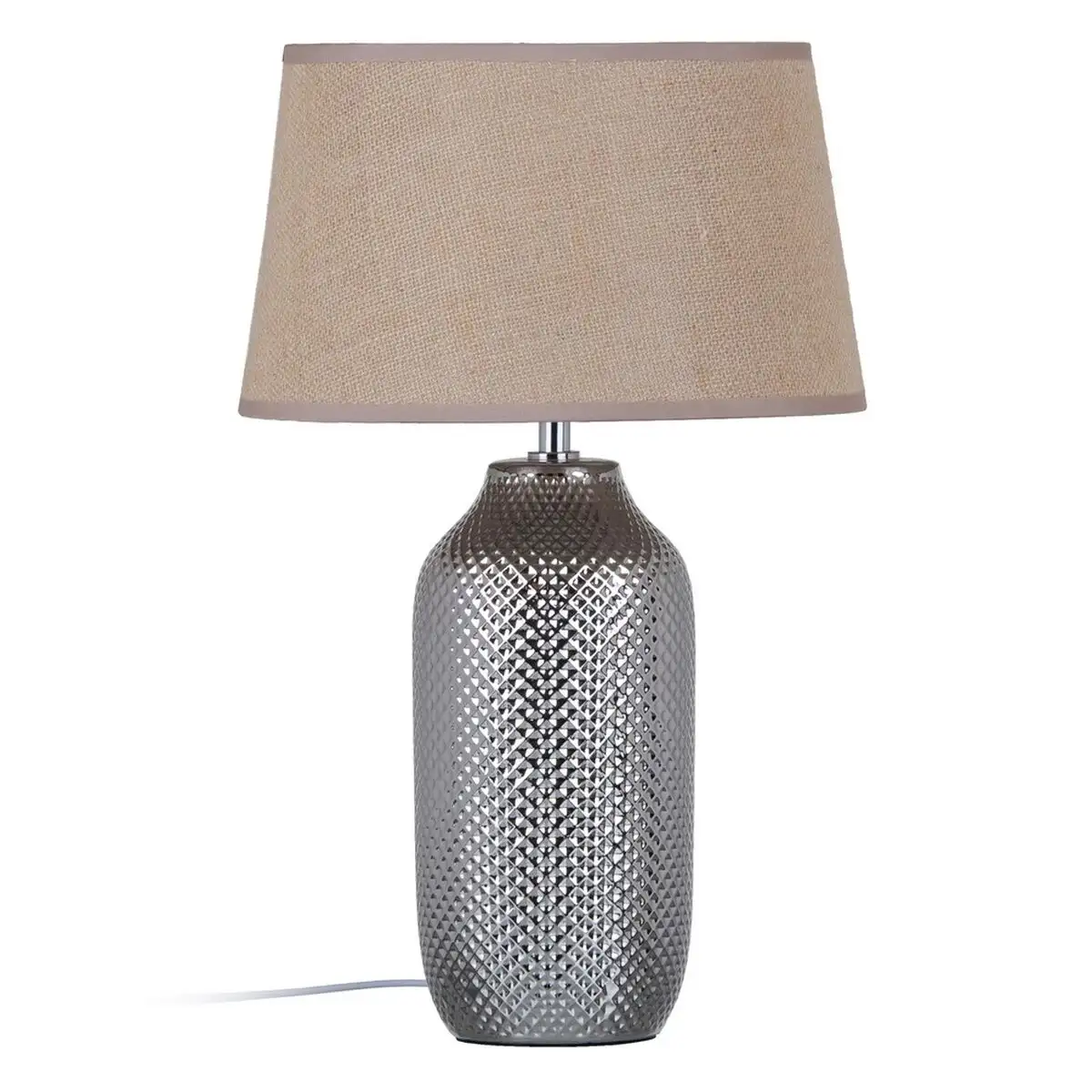 Lampe de bureau ce ramique 30 x 30 x 48 cm argent_3311. Bienvenue sur DIAYTAR SENEGAL - Où le Shopping est une Affaire Personnelle. Découvrez notre sélection et choisissez des produits qui reflètent votre unicité et votre individualité.