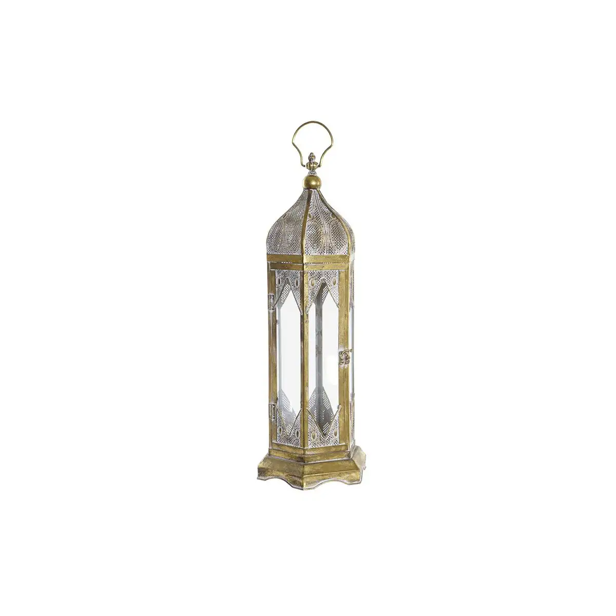 Lanterne dkd home decor cristal me tal dore 24 x 24 x 64 cm_4059. Plongez dans l'Expérience DIAYTAR SENEGAL - Où Chaque Produit a une Histoire. Explorez notre boutique en ligne pour trouver des articles qui incarnent la passion et la créativité du Sénégal.