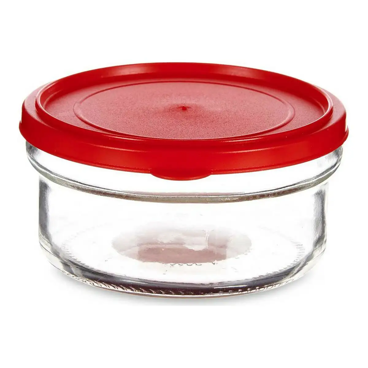 Lunch box ronde avec couvercle rouge 4 15 l verre plastique transparent 12 x 6 x 12 cm 415 ml_6941. DIAYTAR SENEGAL - Où Chaque Sélection est une Victoire. Découvrez notre boutique en ligne et trouvez des articles qui vous rendent la vie plus belle, un choix à la fois.