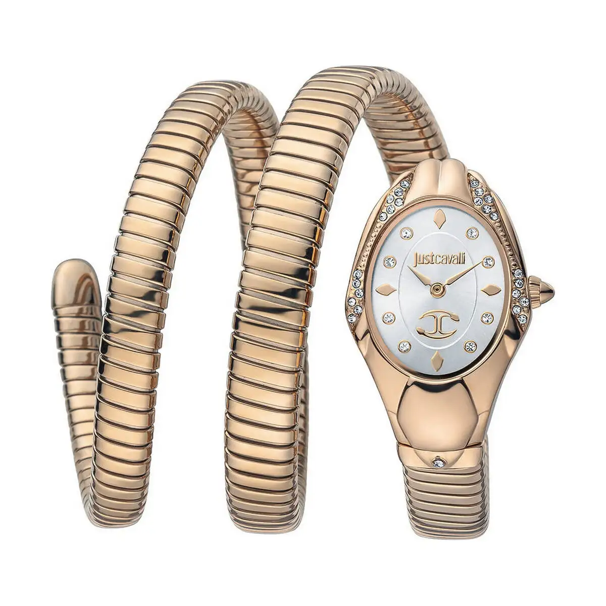 Montre femme just cavalli snake ø 22 mm_2937. DIAYTAR SENEGAL - Votre Paradis Shopping au Cœur du Sénégal. Explorez notre boutique en ligne et découvrez des produits conçus pour enchanter chaque aspect de votre vie.