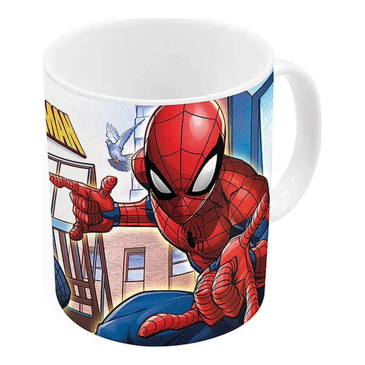 Mug spiderman great power ce ramique rouge bleu 11 7 x 10 x 8 7 cm 350 ml_8678. DIAYTAR SENEGAL - Là où Chaque Produit a son Propre Éclat. Explorez notre boutique en ligne et trouvez des articles qui ajoutent de la brillance à votre quotidien.