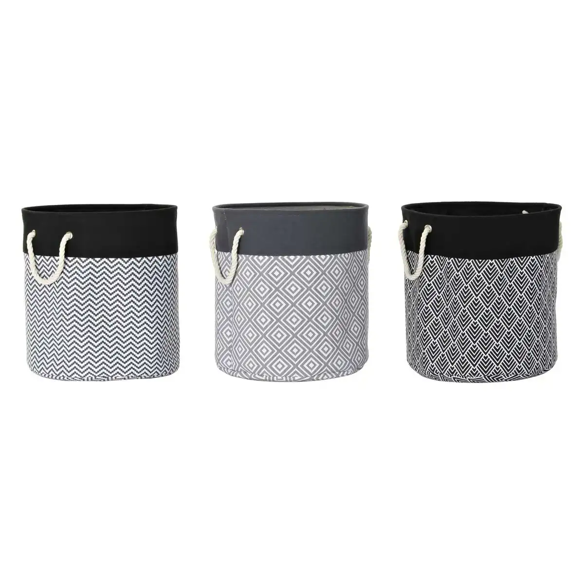 Panier a linge dkd home decor imprime noir gris blanc 45 x 45 x 50 cm 3 unite s_7386. Entrez dans le Monde de DIAYTAR SENEGAL - Où la Satisfaction est la Priorité. Explorez notre sélection pensée pour vous offrir une expérience de shopping qui va au-delà de vos attentes.