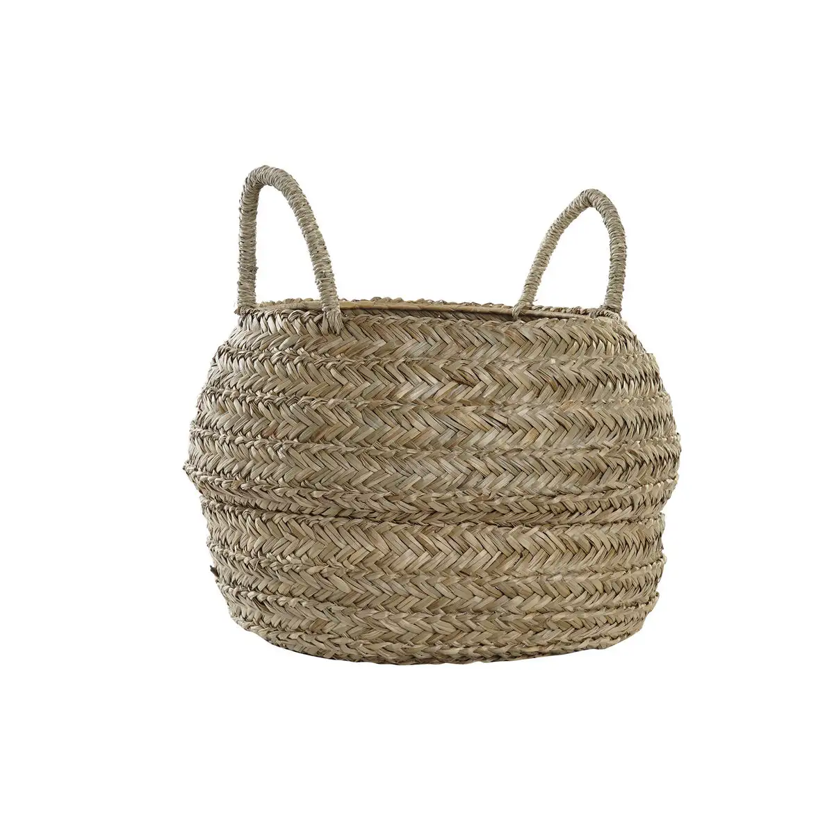 Panier de coratif dkd home decor jonc de mer naturel boho 40 x 40 x 30 cm_4757. DIAYTAR SENEGAL - Là où le Shopping devient une Fête des Sens. Plongez dans notre univers et choisissez des produits qui éveillent votre goût pour l'esthétique et l'authenticité.