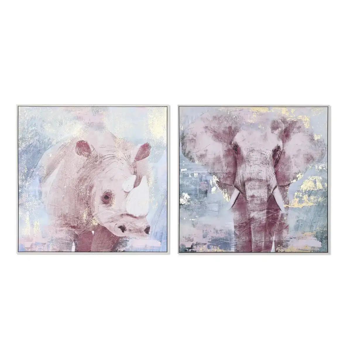 Peinture dkd home decor 103 x 4 5 x 103 cm e le phant moderne 2 unite s_5957. DIAYTAR SENEGAL - Votre Destination de Shopping Authentique au Sénégal. Plongez dans notre boutique en ligne pour découvrir des produits qui célèbrent la riche culture et l'artisanat du pays.