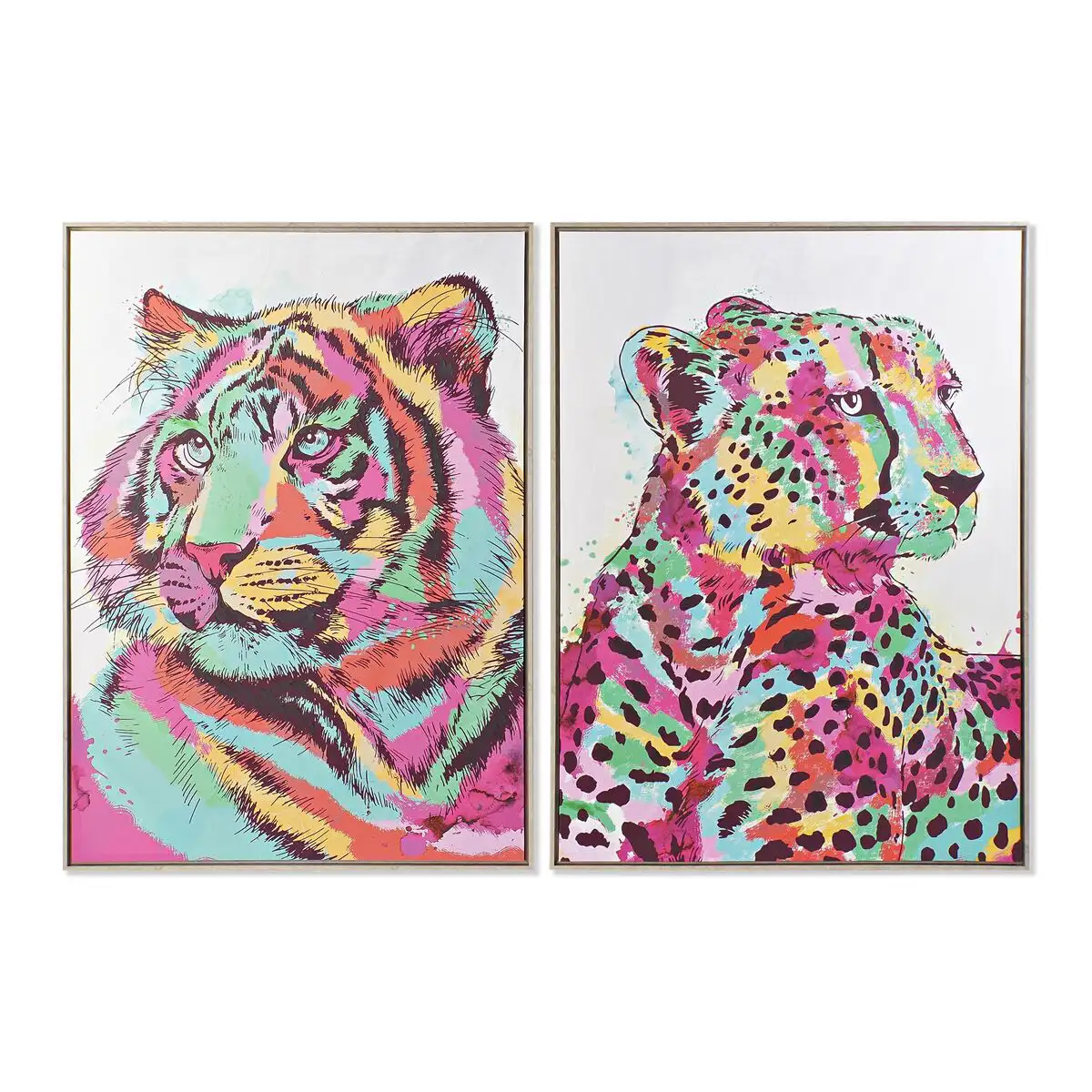 Peinture dkd home decor 104 x 4 5 x 143 5 cm tigre moderne 2 unite s_5178. Bienvenue chez DIAYTAR SENEGAL - Où Chaque Objet a sa Propre Histoire. Découvrez notre sélection soigneusement choisie et choisissez des produits qui racontent le patrimoine sénégalais.