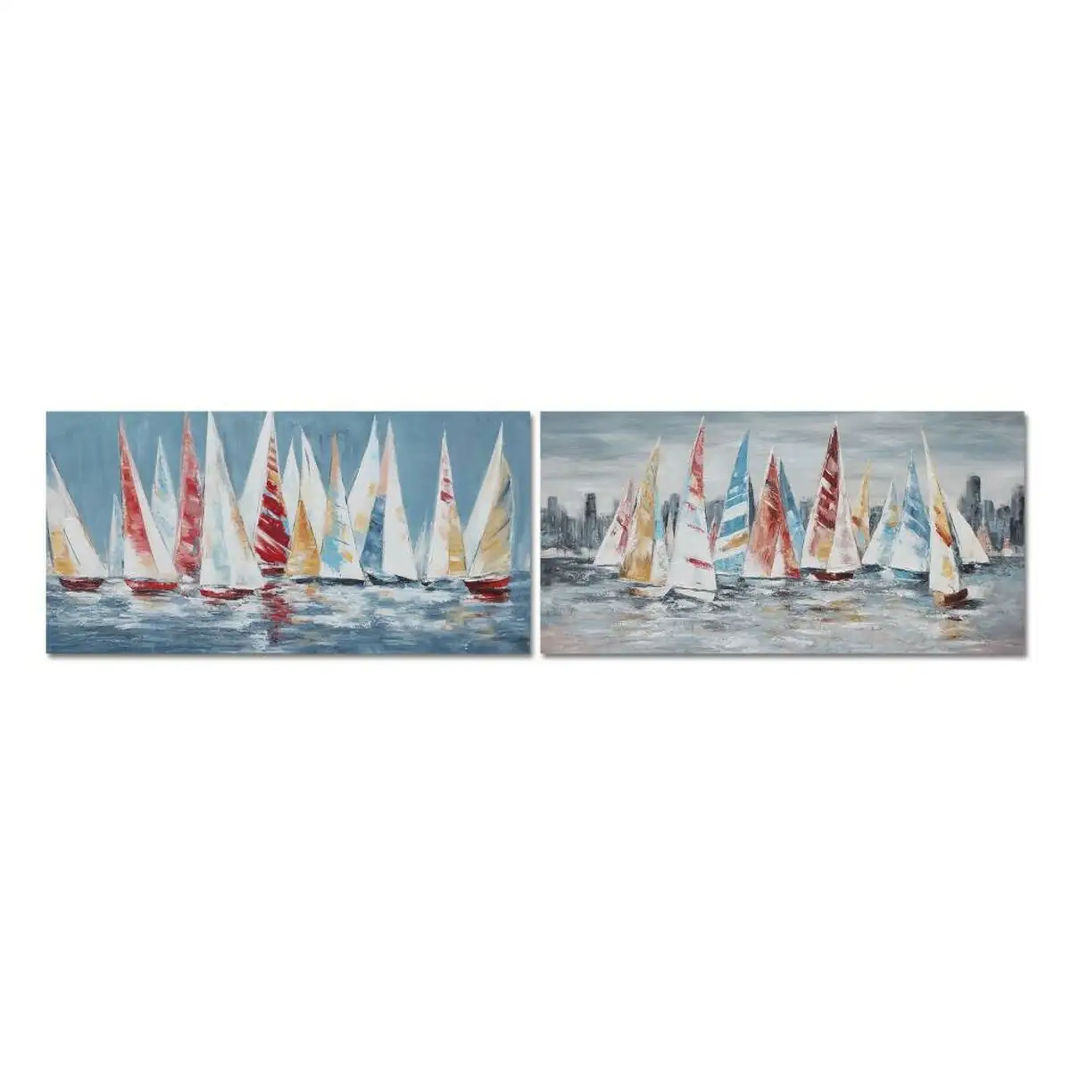 Peinture dkd home decor 140 x 2 8 x 70 cm yachts me diterrane e 2 unite s_1318. DIAYTAR SENEGAL - Là où la Beauté Rencontre la Fonctionnalité. Parcourez notre sélection pour trouver des produits qui allient esthétique et praticité, pour un quotidien sublimé.