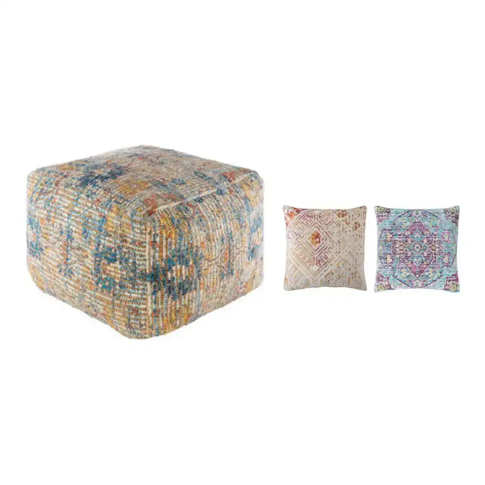 Pouf dkd home decor 40 x 40 x 40 cm multicolore arabe_9941. DIAYTAR SENEGAL - Où Choisir est un Plaisir Responsable. Parcourez notre catalogue et choisissez des produits qui incarnent notre engagement envers des pratiques durables et éthiques.