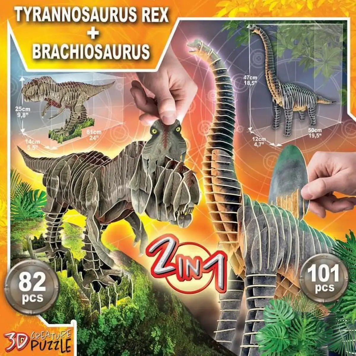 Puzzle Enfant Educa Dinosaure 5 Pièces
