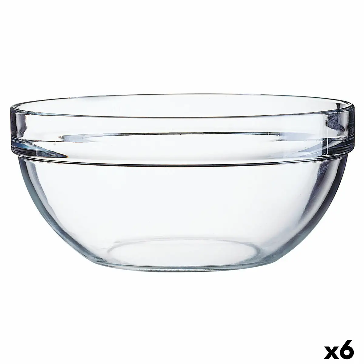 Saladier luminarc verre transparent ø 26 cm 6 unite s_8092. DIAYTAR SENEGAL - Où Choisir est un Plaisir. Explorez notre boutique en ligne et choisissez parmi des produits de qualité qui satisferont vos besoins et vos goûts.