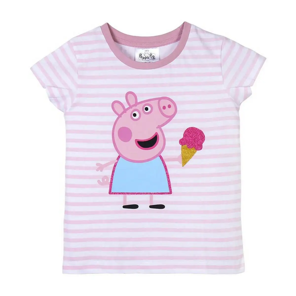 T shirt manches courtes enfant peppa pig rose_3409. DIAYTAR SENEGAL - Où Chaque Produit a son Histoire à Raconter. Parcourez notre catalogue et découvrez des articles qui portent en eux la passion et l'histoire du Sénégal.