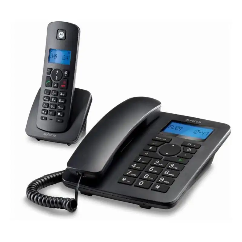 Te le phone fixe motorola c4201 combo dect 2 pcs noir_2241. DIAYTAR SENEGAL - Votre Marché Virtuel au Sénégal. Parcourez notre boutique en ligne pour trouver des trésors cachés, des articles indispensables du quotidien aux joyaux artistiques.