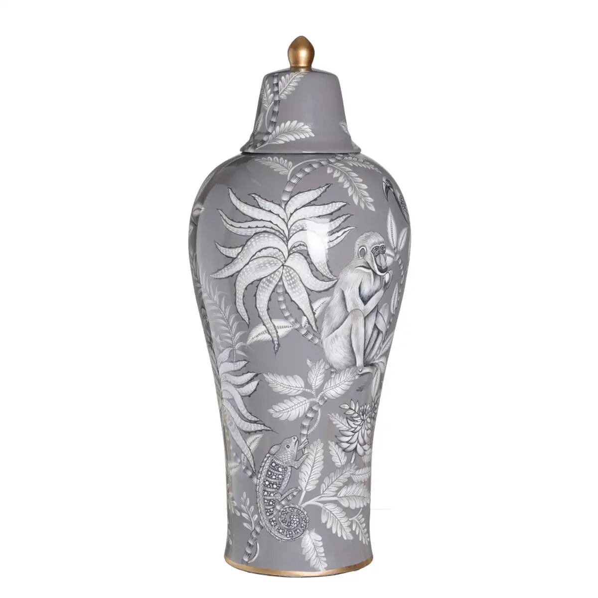 Vase ce ramique singe gris 30 x 30 x 72 cm_8885. Bienvenue sur DIAYTAR SENEGAL - Votre Évasion Shopping Personnalisée. Parcourez notre collection unique et trouvez des articles qui reflètent votre style et votre individualité.