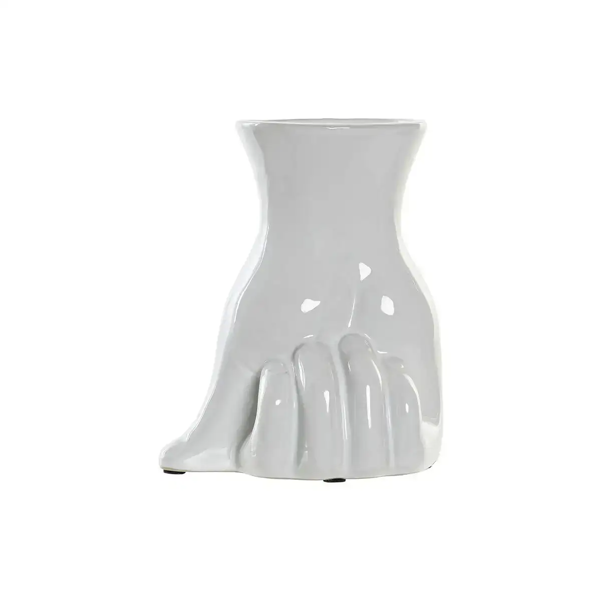 Vase dkd home decor gre s blanc moderne 17 x 12 x 21 cm_9435. Bienvenue chez DIAYTAR SENEGAL - Où le Shopping Devient un Voyage. Explorez notre plateforme pour dénicher des produits uniques, racontant l'histoire et l'âme du Sénégal.