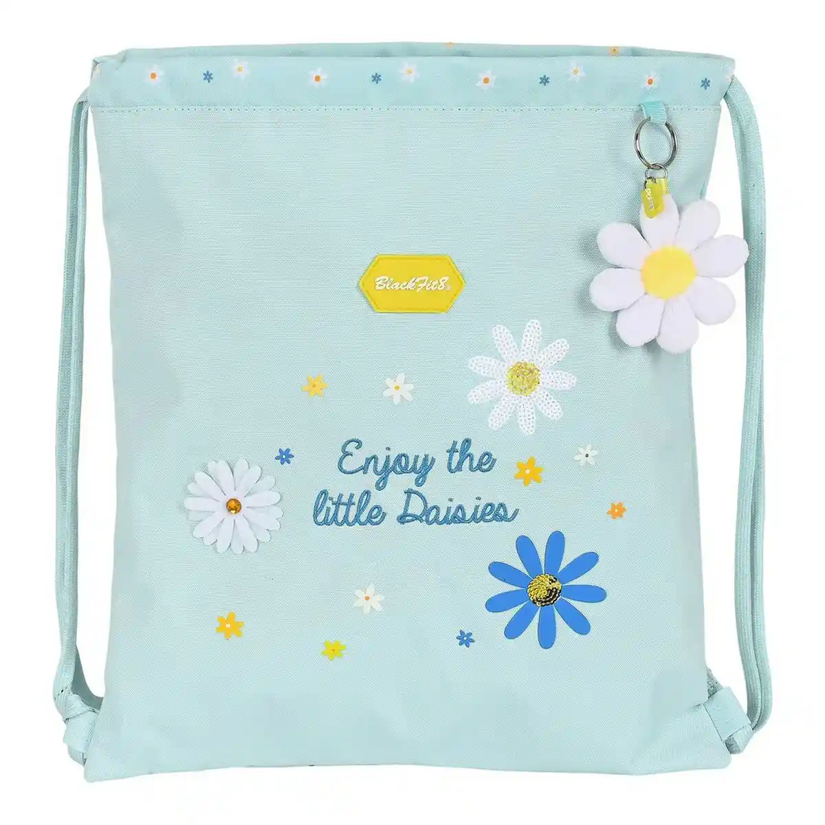 Sac à Dos à Cordes BlackFit8 Daisies Bleu Clair (35 x 40 x 1 cm). SUPERDISCOUNT FRANCE