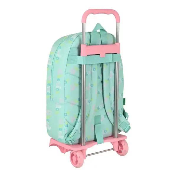 Sac à dos scolaire à roulettes Benetton World Mint (30 x 46 x 14 cm). SUPERDISCOUNT FRANCE