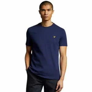 T-shirt à manches courtes pour homme Lyle & Scott V1-Plain Navy Blue. SUPERDISCOUNT FRANCE