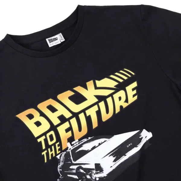 T-shirt à manches courtes pour homme Retour vers le futur Noir. SUPERDISCOUNT FRANCE